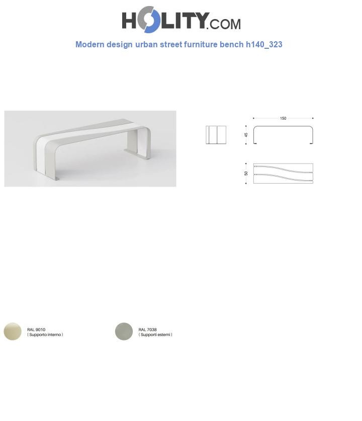 Modern design urban street furniture bench h140_323