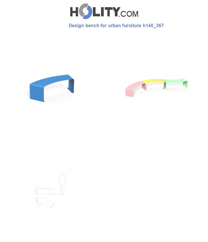 Design bench for urban furniture h140_367