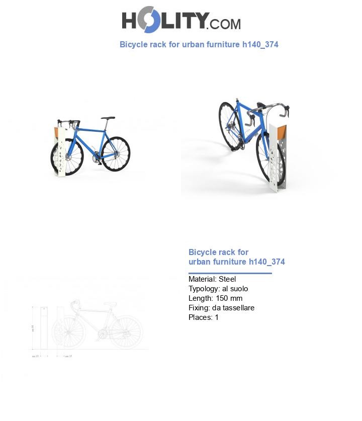 Bicycle rack for urban furniture h140_374