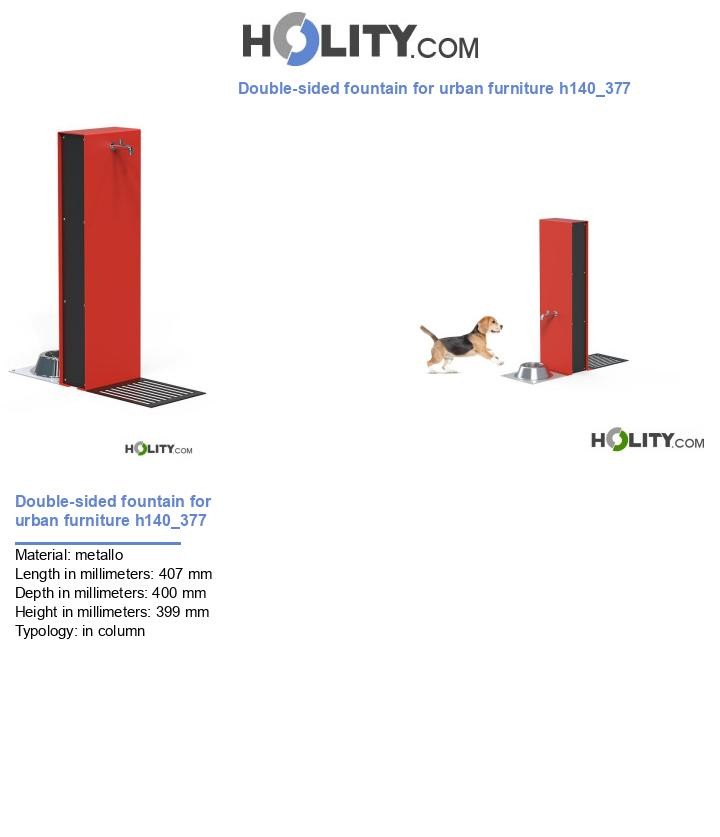 Double-sided fountain for urban furniture h140_377