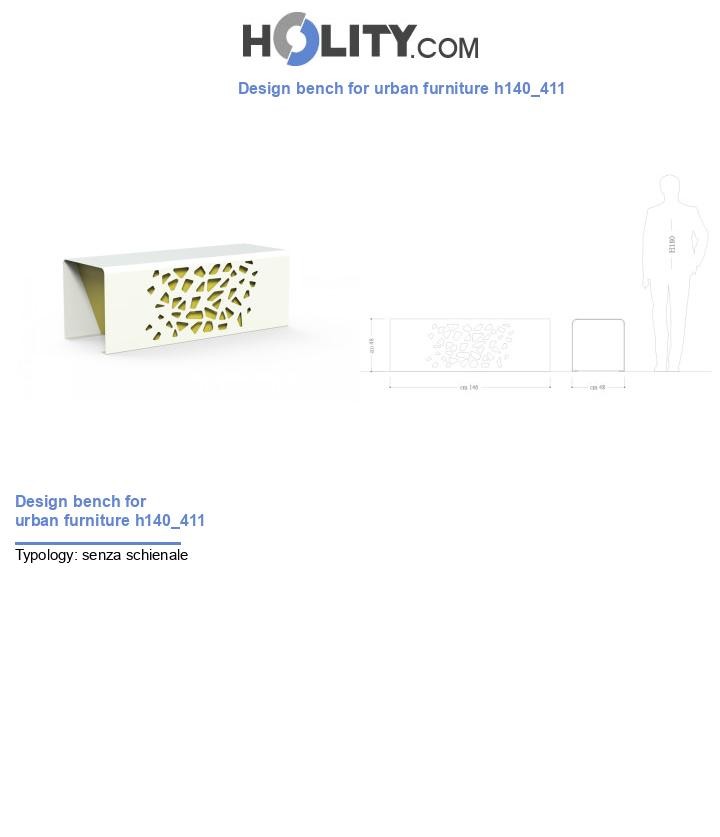 Design bench for urban furniture h140_411