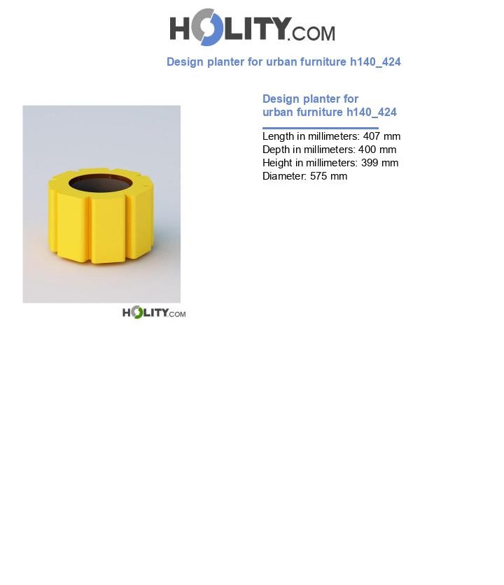 Design planter for urban furniture h140_424