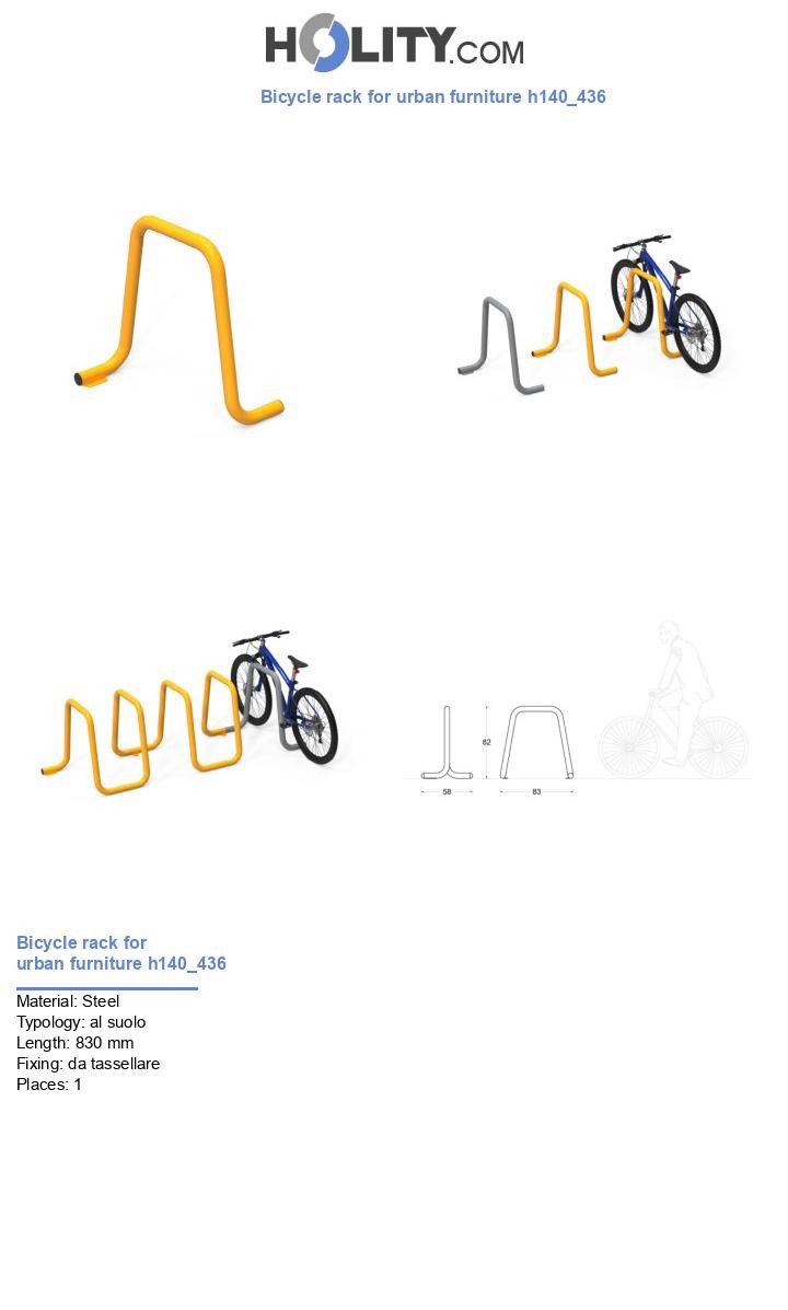 Bicycle rack for urban furniture h140_436