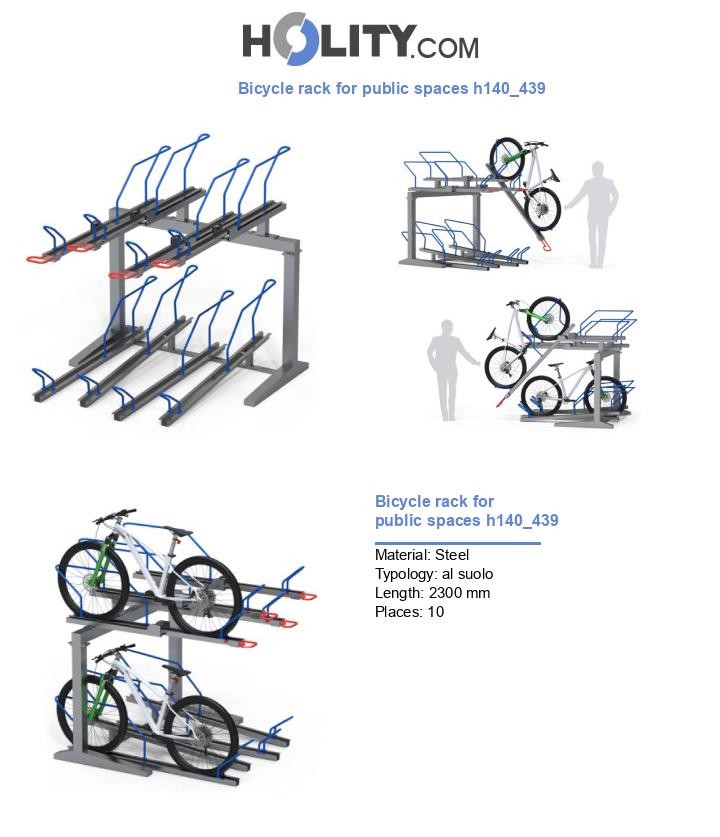 Bicycle rack for public spaces h140_439