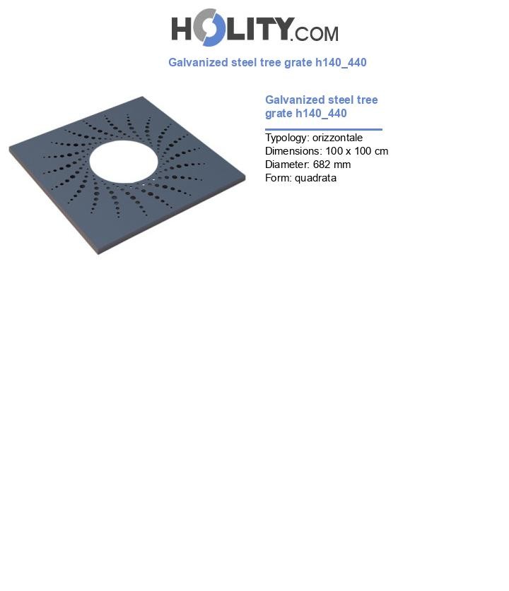 Galvanized steel tree grate h140_440