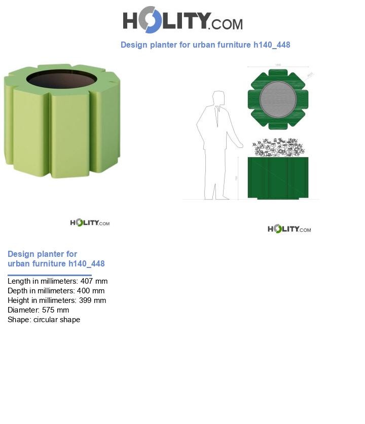 Design planter for urban furniture h140_448