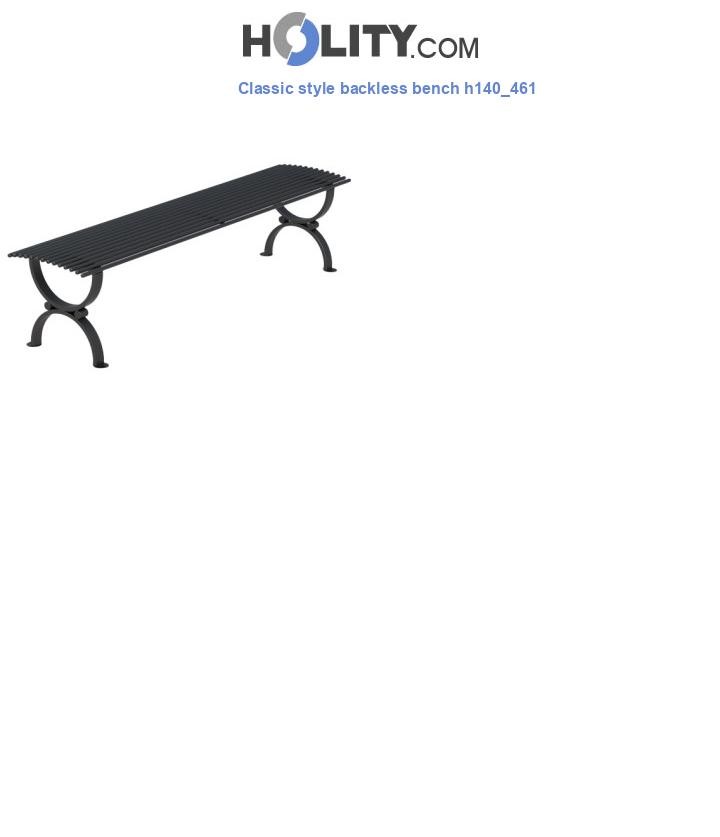 Classic style backless bench h140_461
