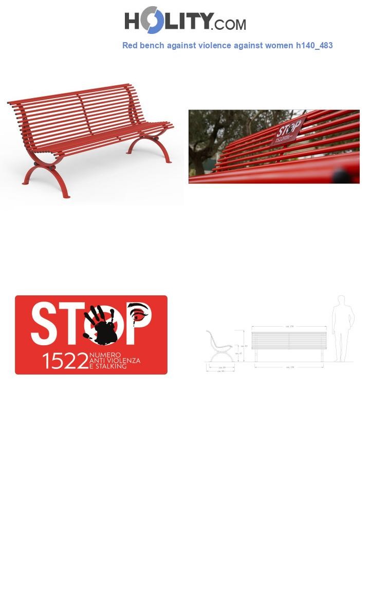 Red bench against violence against women h140_483