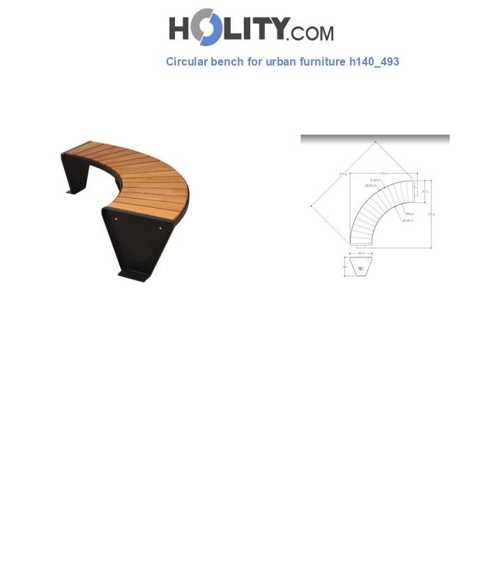 Circular bench for urban furniture h140_493