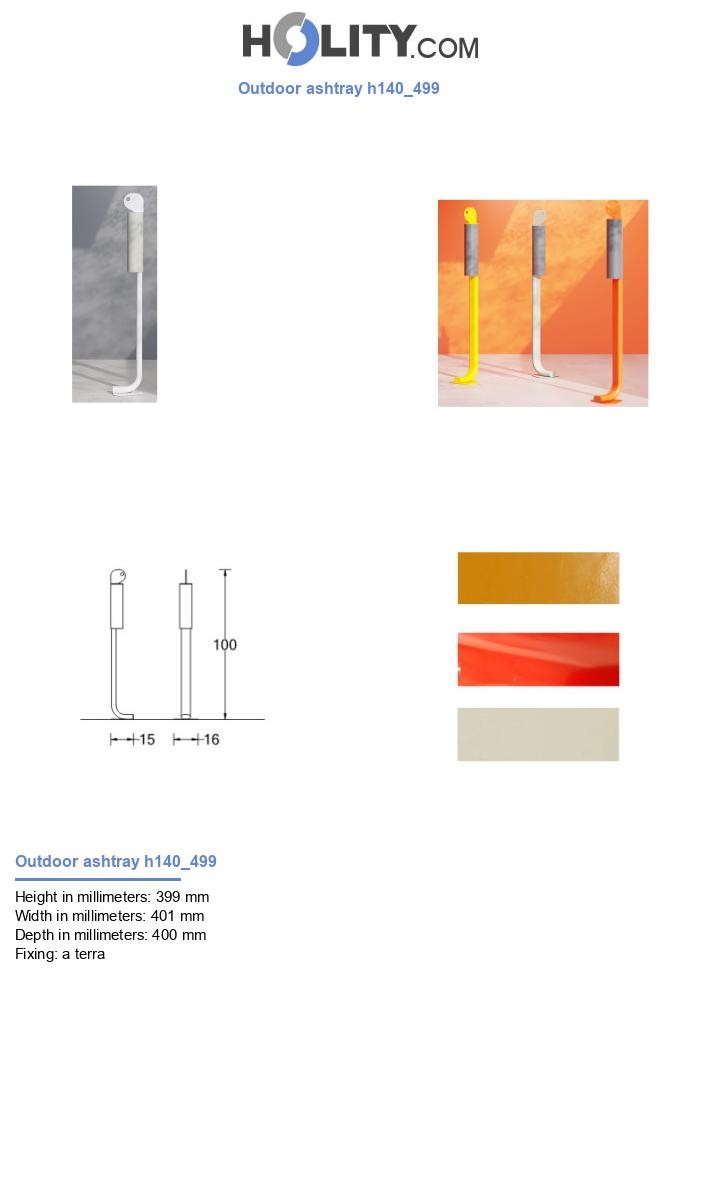 Outdoor ashtray h140_499