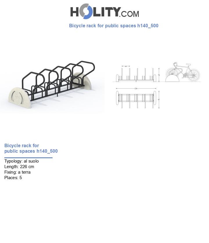 Bicycle rack for public spaces h140_500