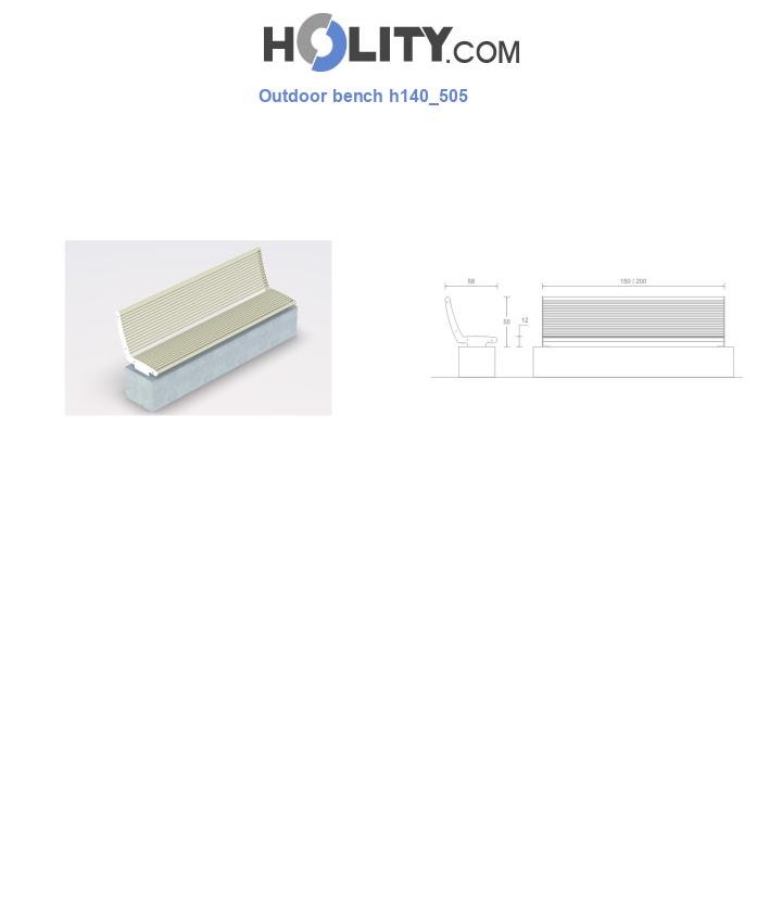 Outdoor bench h140_505