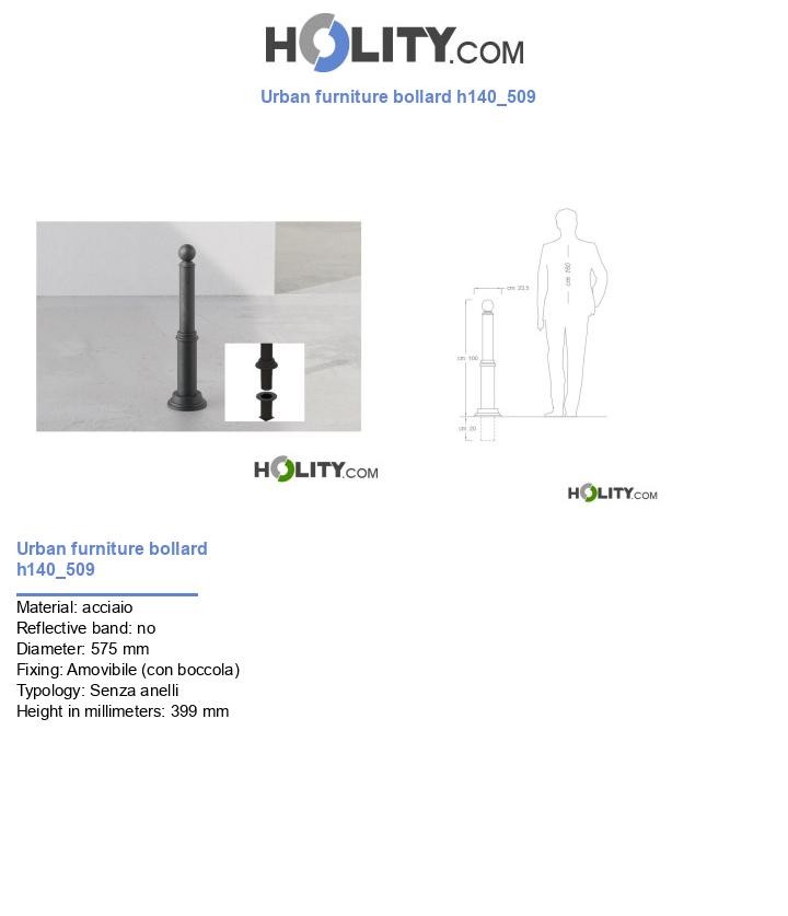 Urban furniture bollard h140_509
