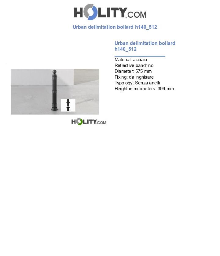 Urban delimitation bollard h140_512