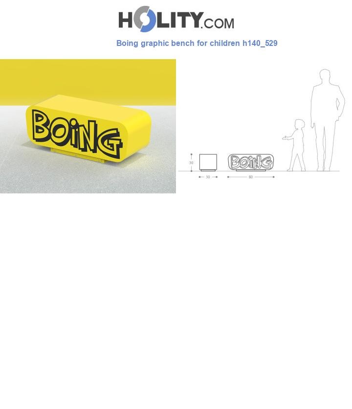 Boing graphic bench for children h140_529