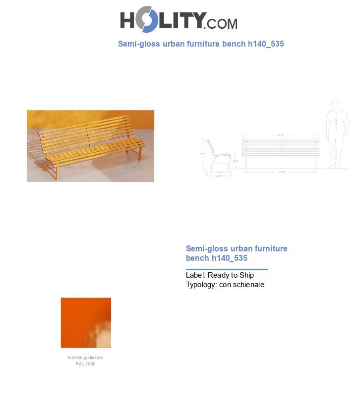 Semi-gloss urban furniture bench h140_535