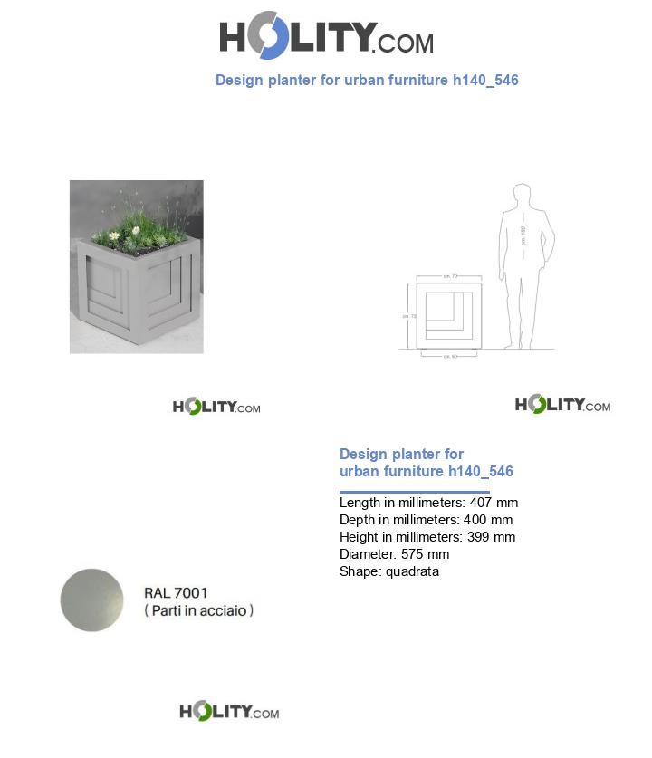 Design planter for urban furniture h140_546