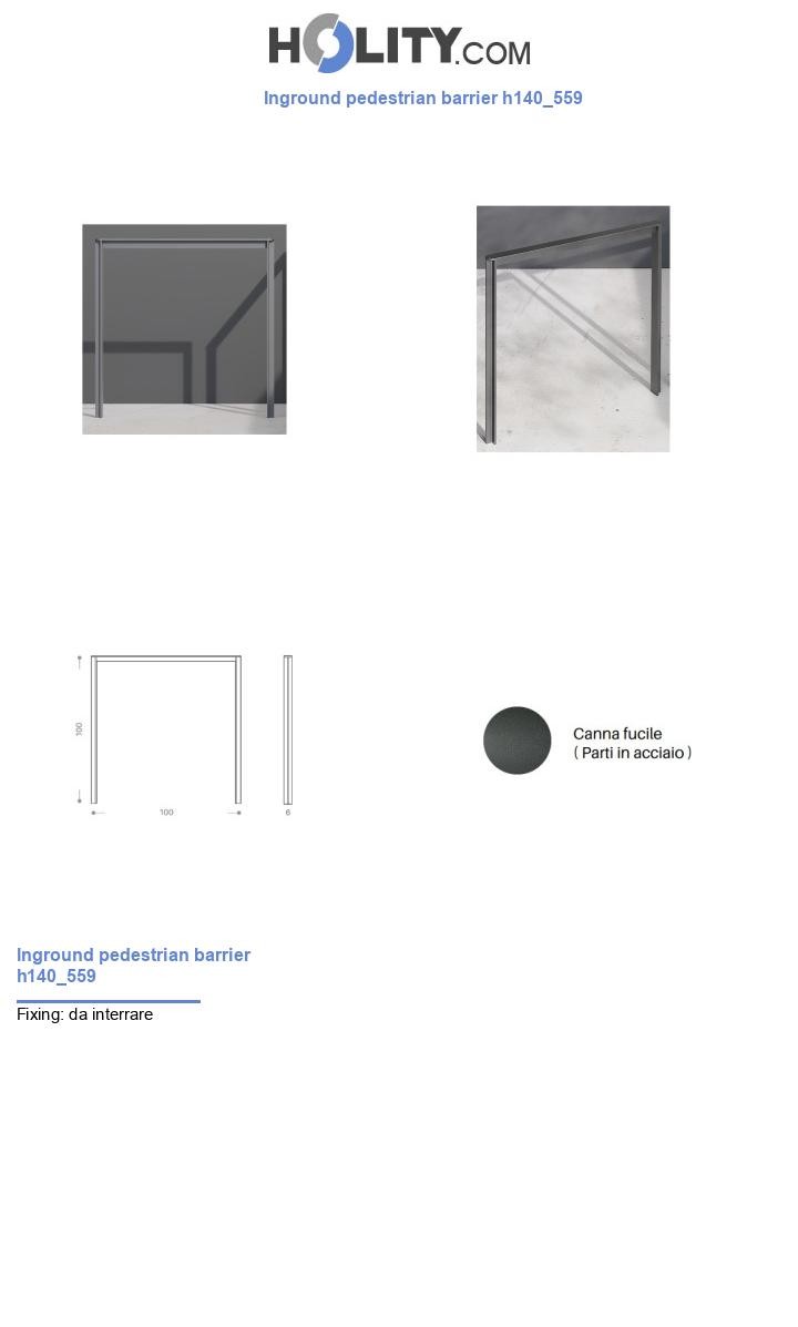 Inground pedestrian barrier h140_559