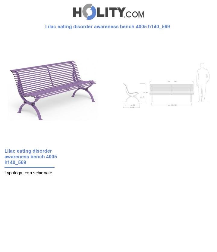 Lilac eating disorder awareness bench 4005 h140_569