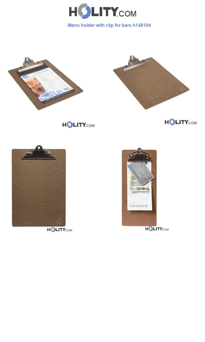 Menu holder with clip for bars h148104