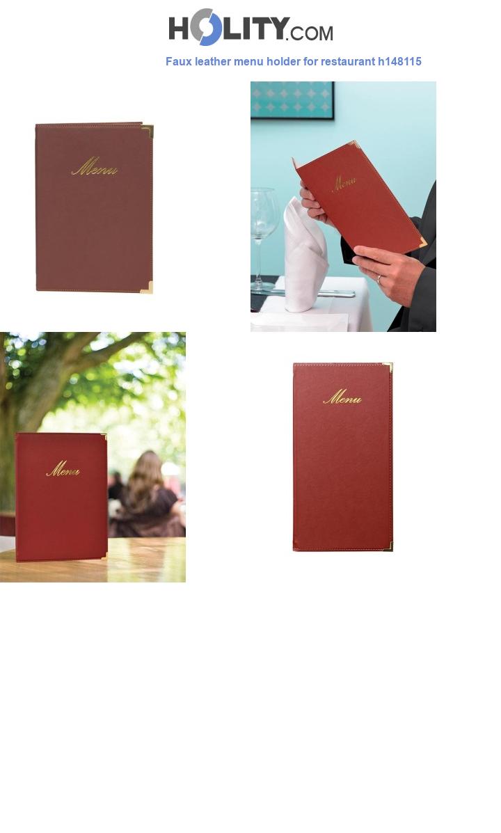 Faux leather menu holder for restaurant h148115