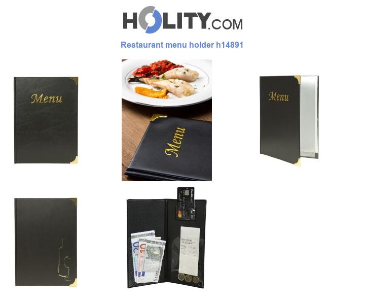 Restaurant menu holder h14891
