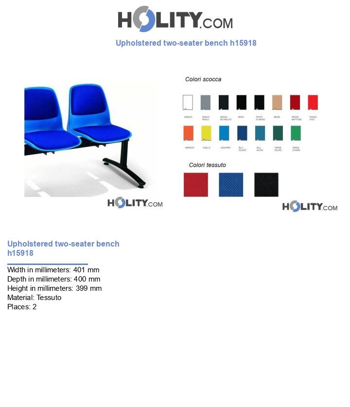 Upholstered two-seater bench h15918