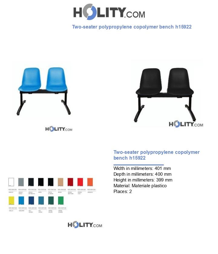 Two-seater polypropylene copolymer bench h15922