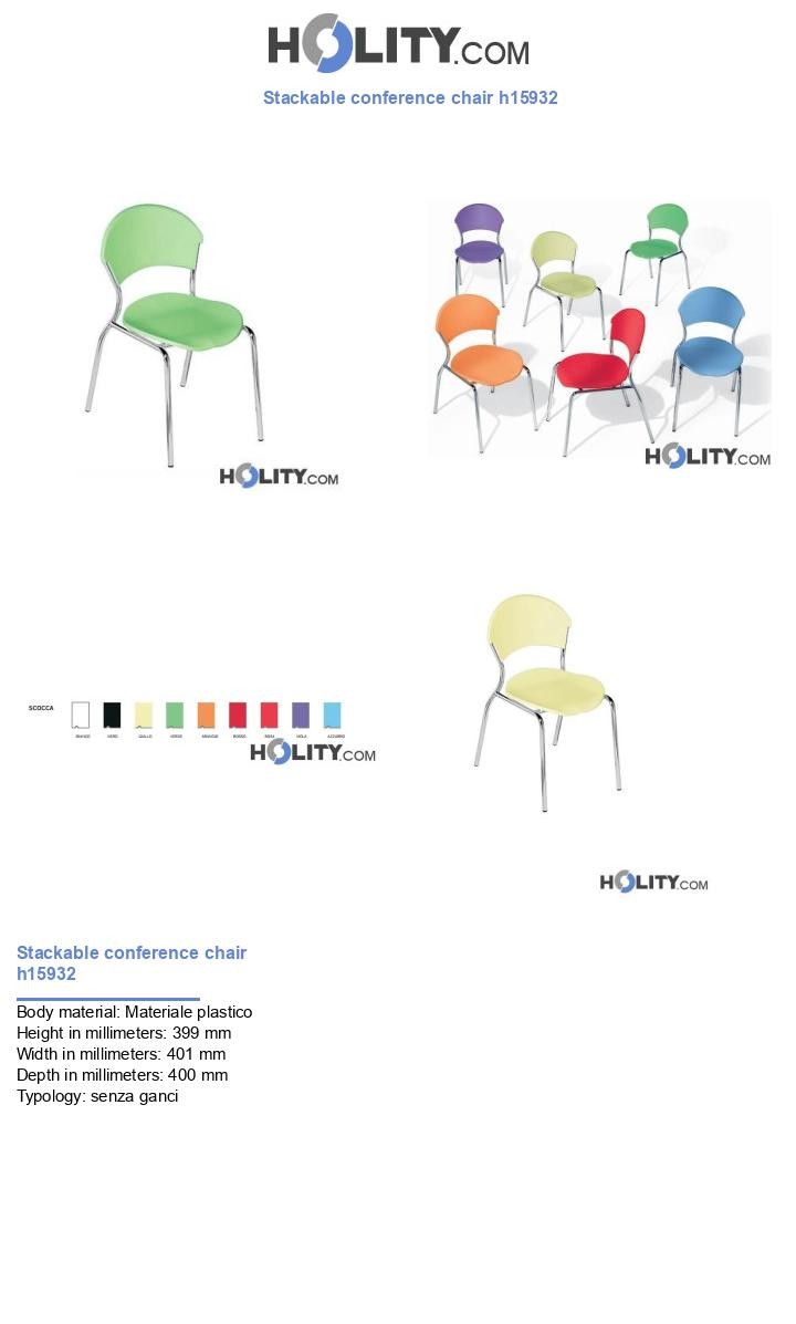 Stackable conference chair h15932