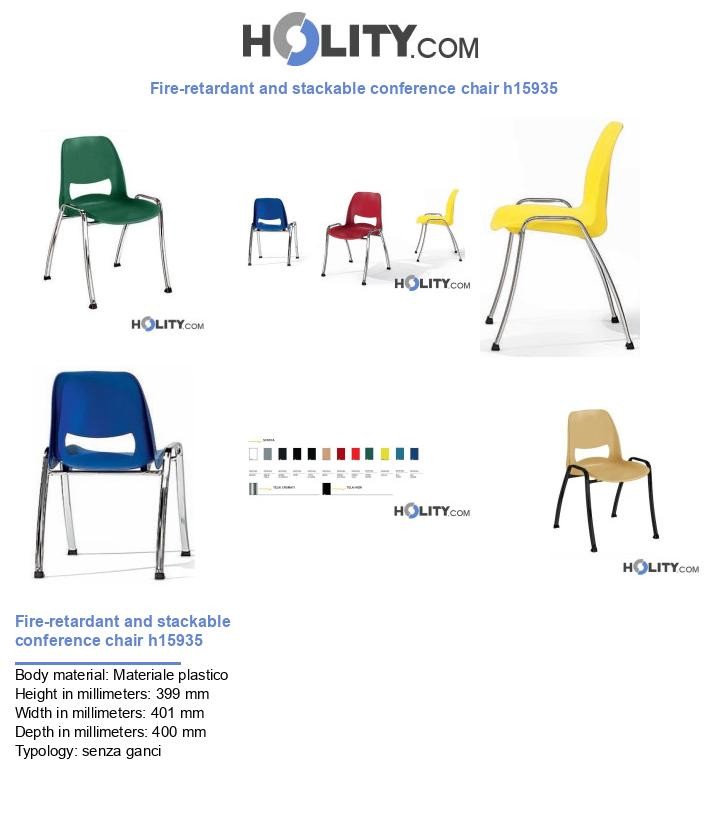 Fire-retardant and stackable conference chair h15935