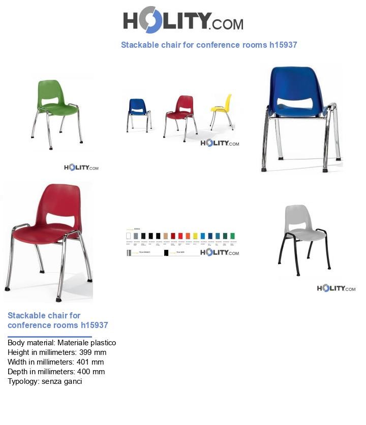 Stackable chair for conference rooms h15937