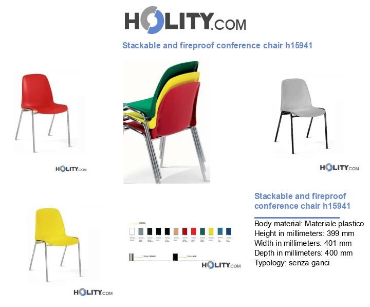Stackable and fireproof conference chair h15941