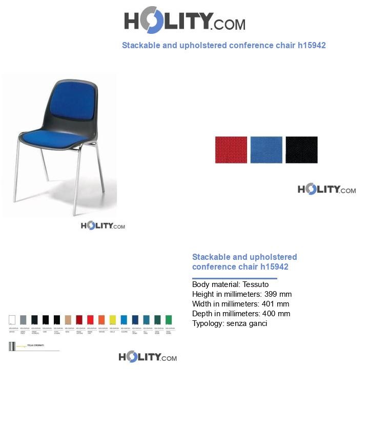 Stackable and upholstered conference chair h15942