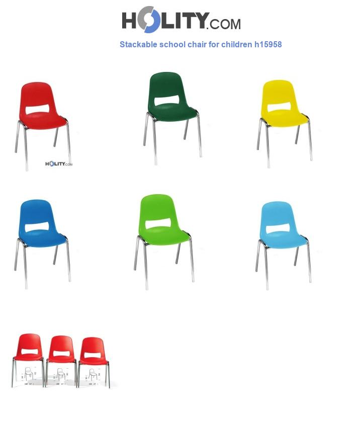 Stackable school chair for children h15958