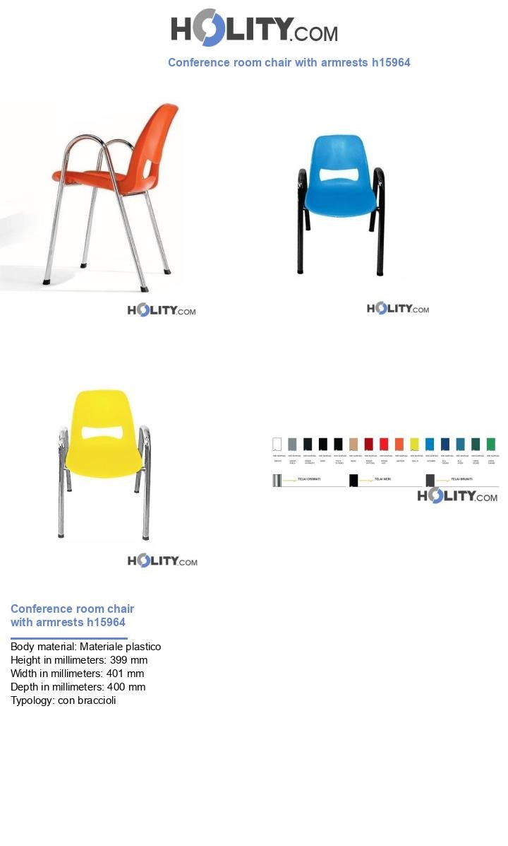 Conference room chair with armrests h15964