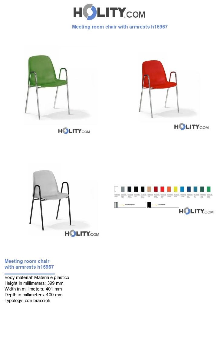 Meeting room chair with armrests h15967