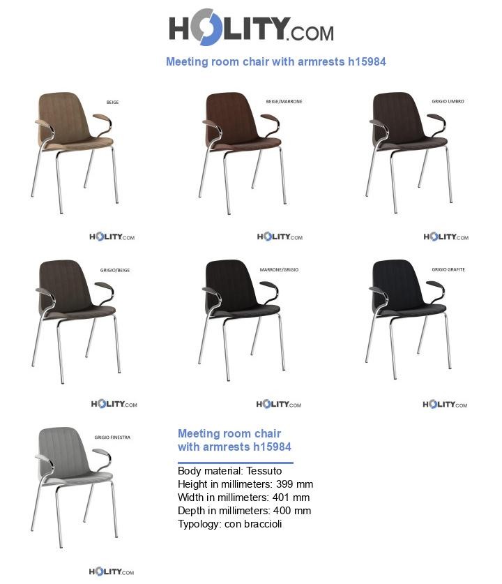 Meeting room chair with armrests h15984