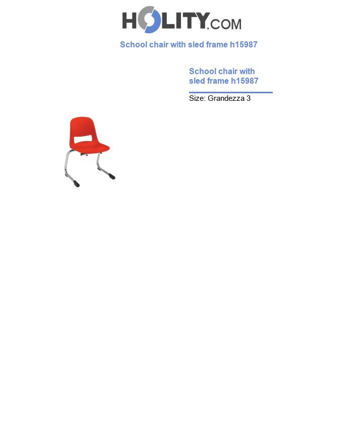 School chair with sled frame h15987