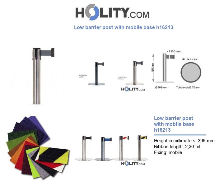 Low barrier post with mobile base h16213