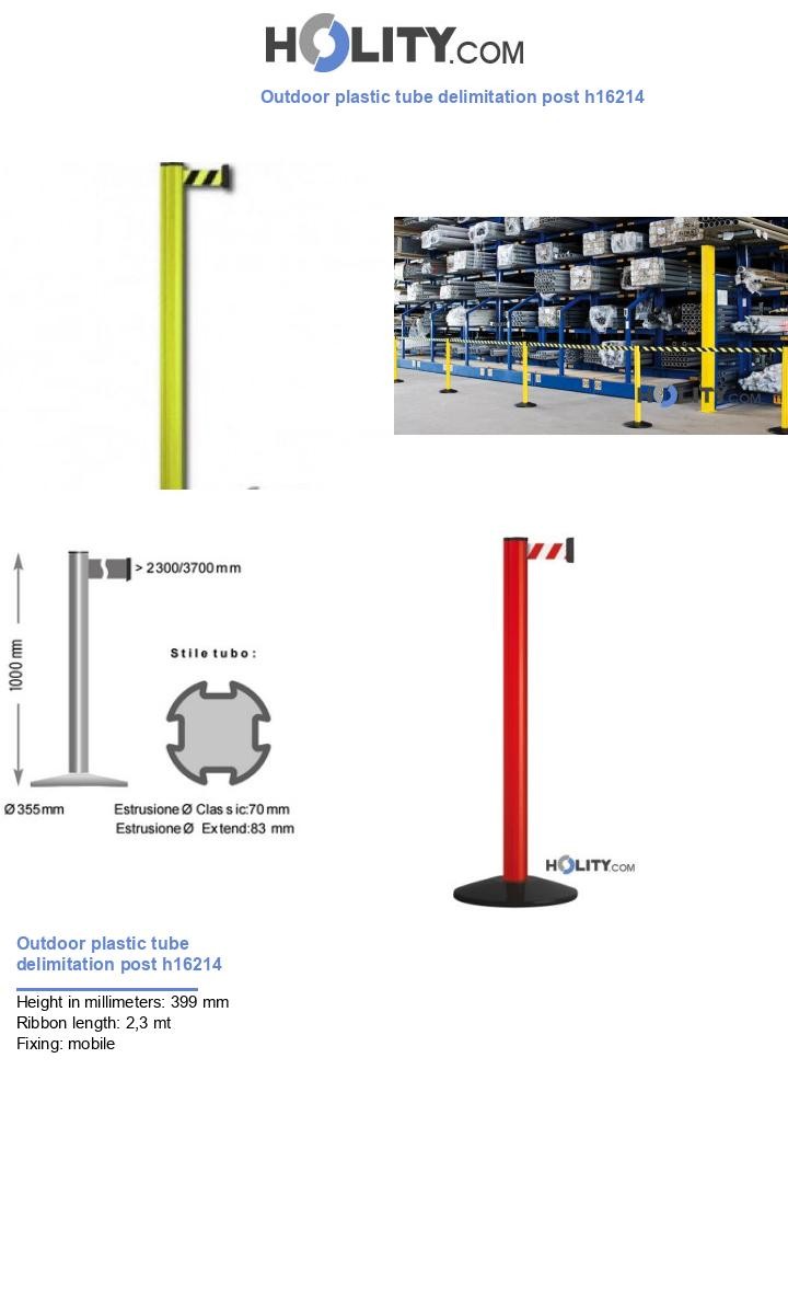 Outdoor plastic tube delimitation post h16214