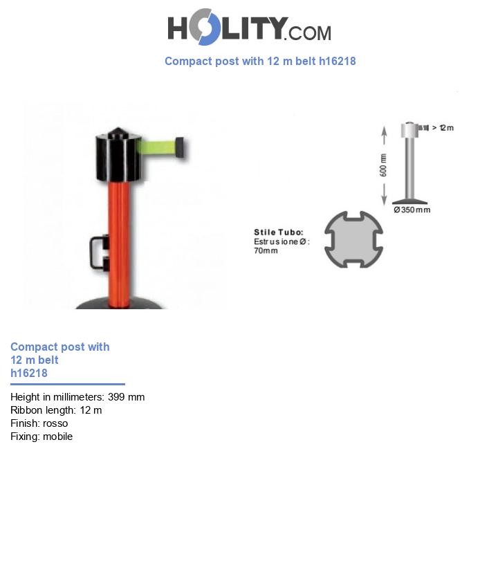 Compact post with 12 m belt h16218