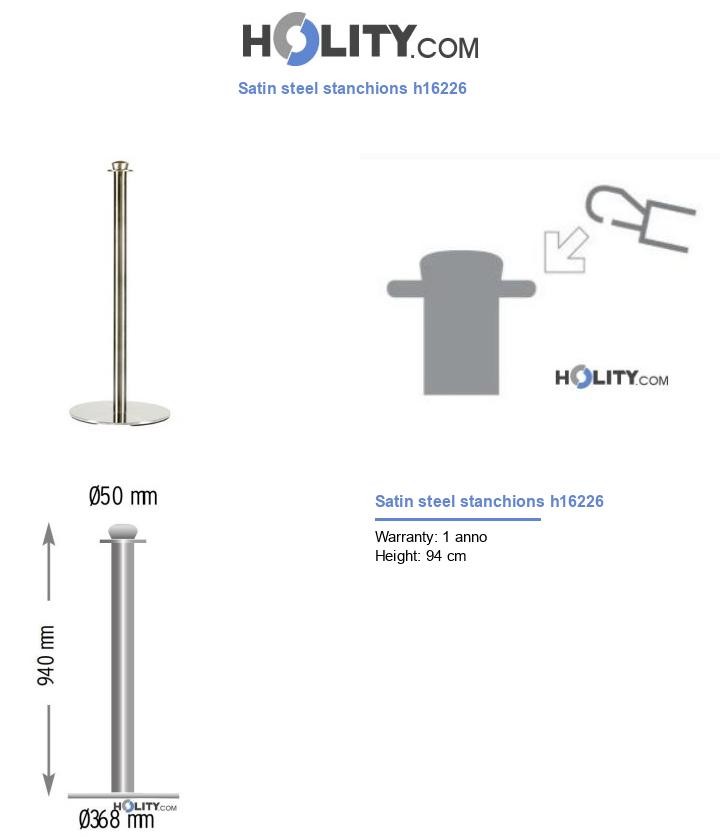 Satin steel stanchions h16226
