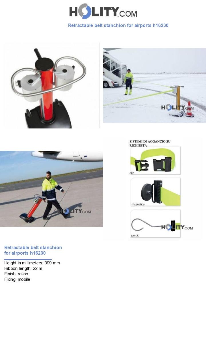 Retractable belt stanchion for airports h16230