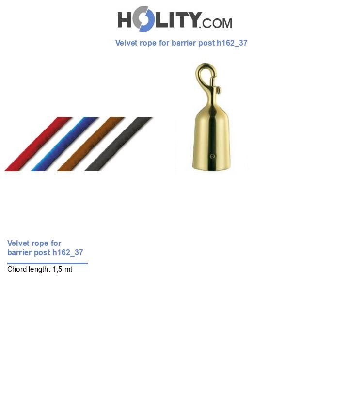 Velvet rope for barrier post h162_37
