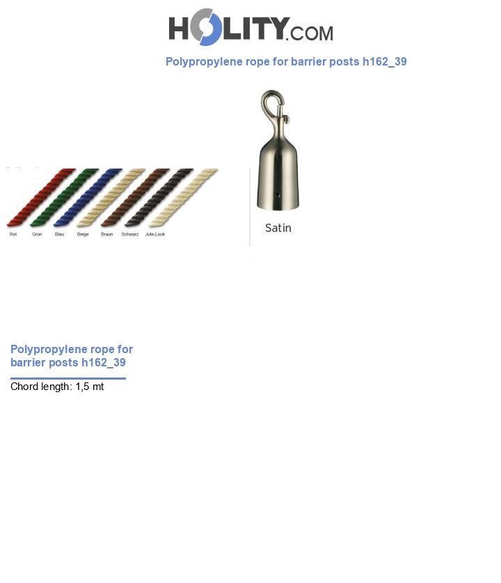 Polypropylene rope for barrier posts h162_39
