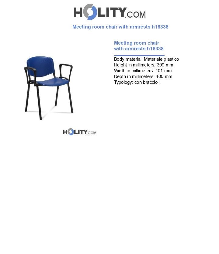 Meeting room chair with armrests h16338