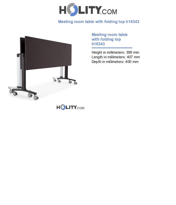 Meeting room table with folding top h16343