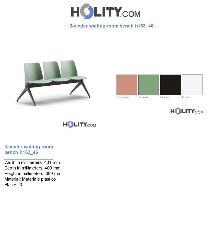 3-seater waiting room bench h163_46