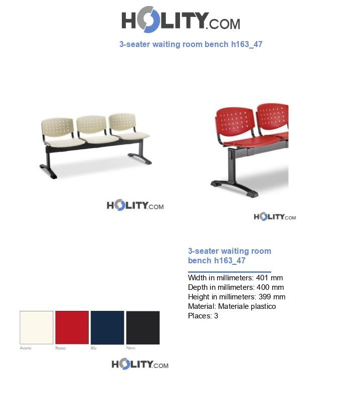3-seater waiting room bench h163_47