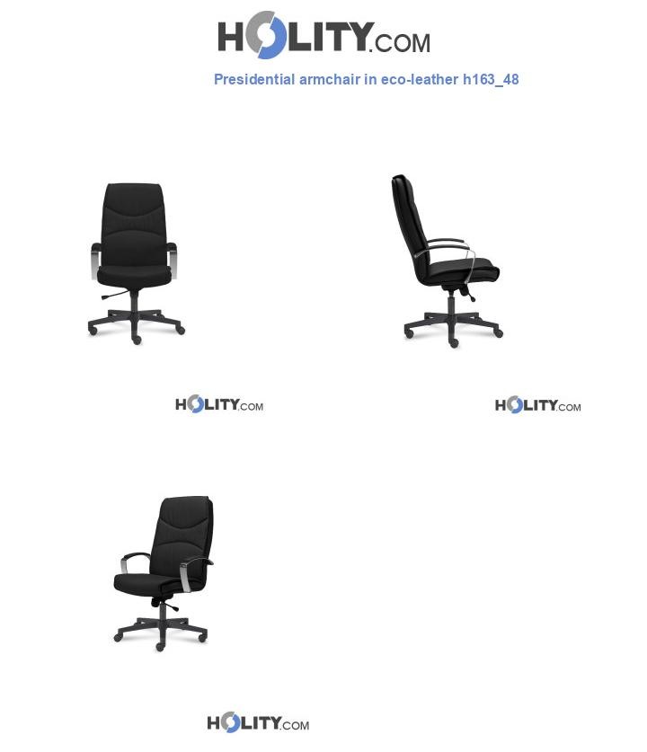Presidential armchair in eco-leather h163_48